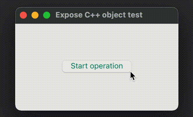 Expose C++ object test app